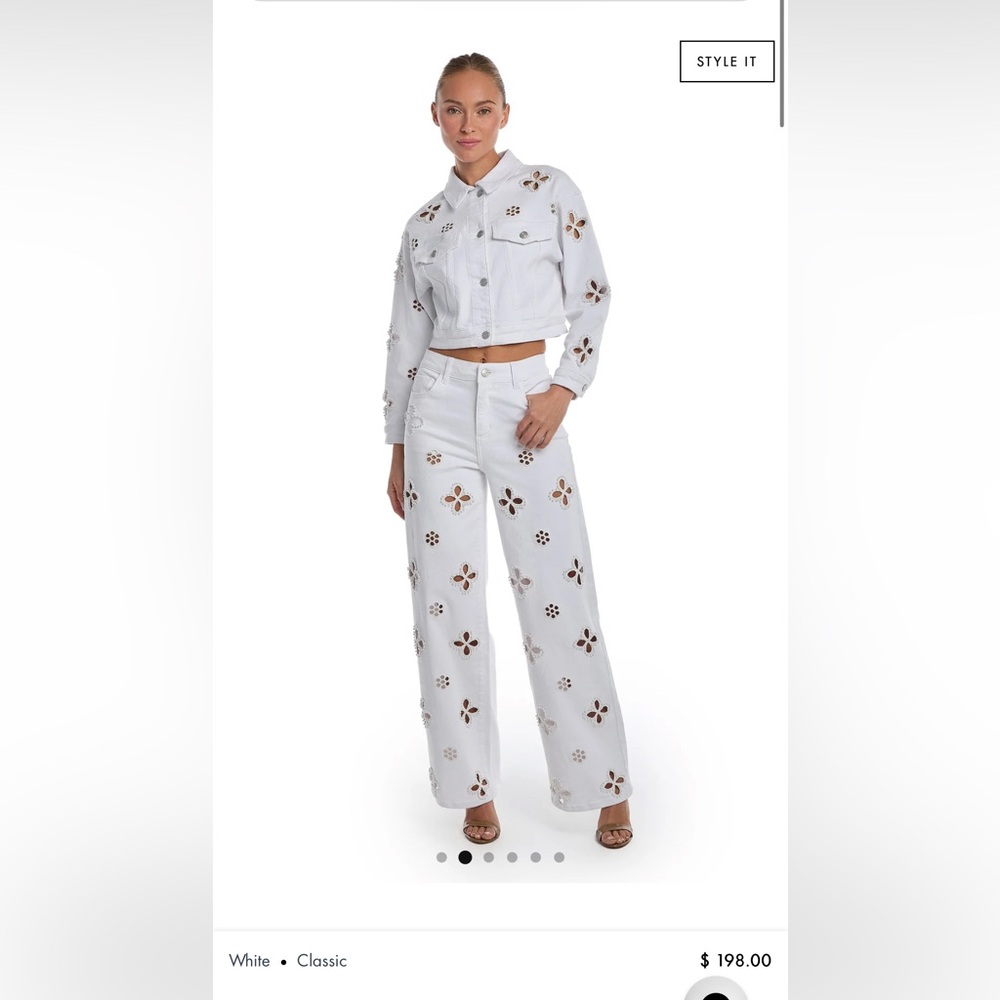 BRAND NEW NWT THE NOLI SHOP KAIA PEARL HIGH RISE JEAN - WHITE 28